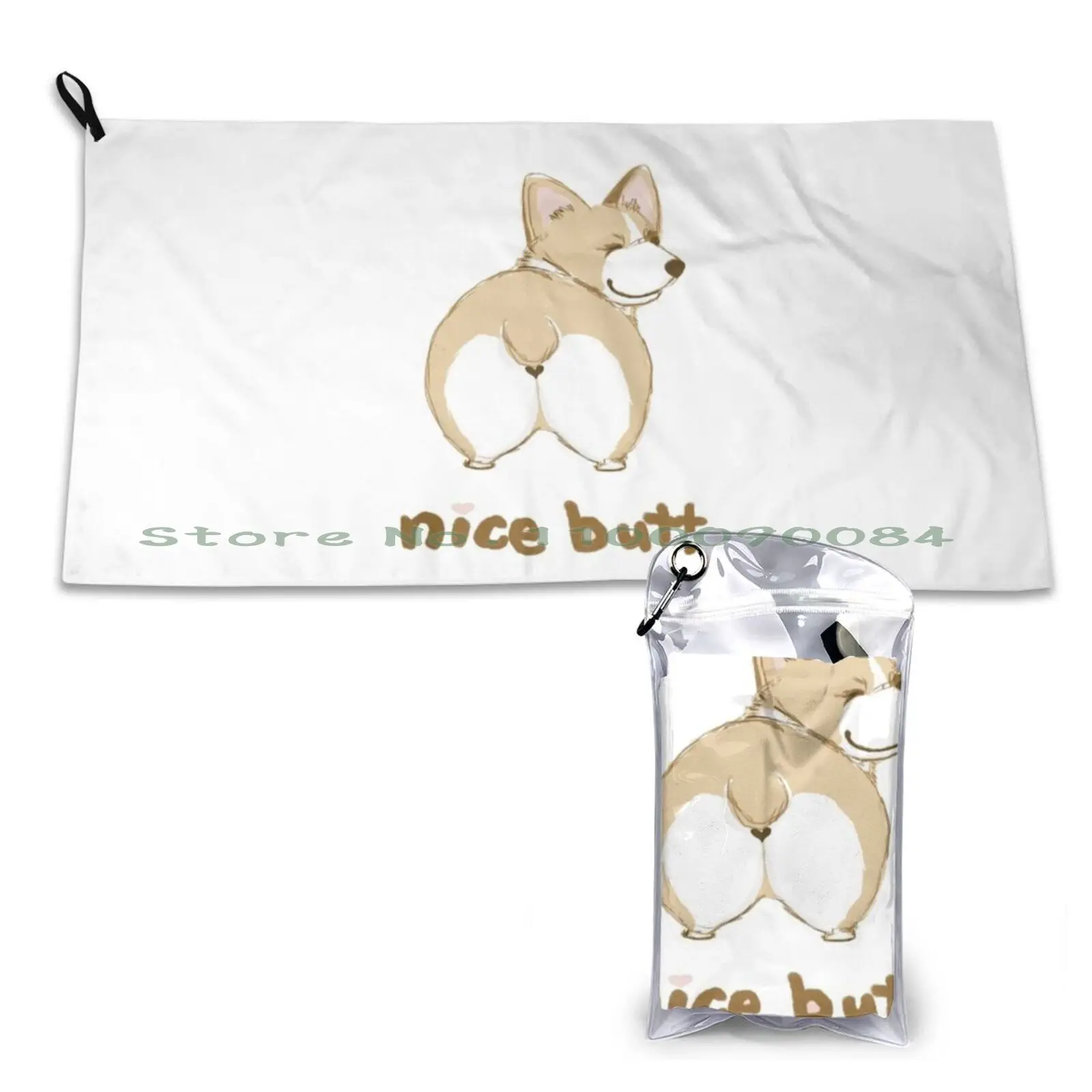 Nice Butt Corgi Quick Dry Towel Gym Sports Bath Portable 2019 2020 Motorbike Eighty Eight Idea Quote Sayings Funny Humor