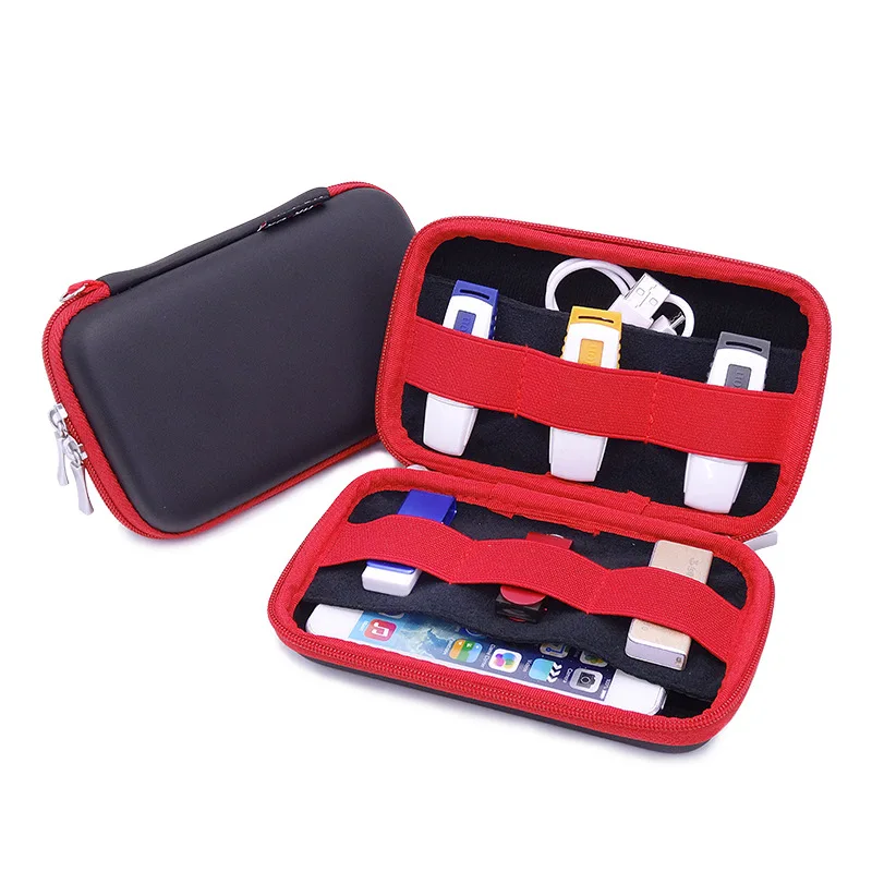 GUANHE 2.5 inch Electronics Cable Organizer Bag USB Flash Drive Memory Card HDD Case Travel CASE Drive Protector Bags & Cases