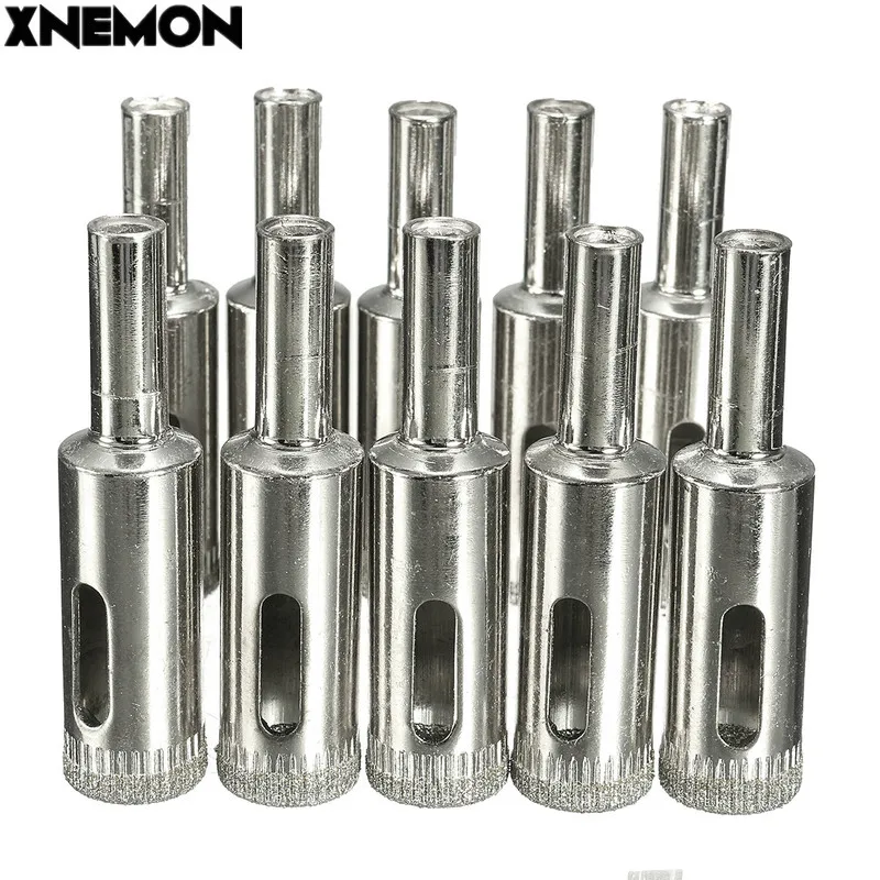 10 Pz/set 13 Millimetri 1/2 Pollici Diamantati Punta Del Trapano Set Mattonelle di Marmo di Vetro di Ceramica Foro Seghe Foratura Bit per Utensili Elettrici