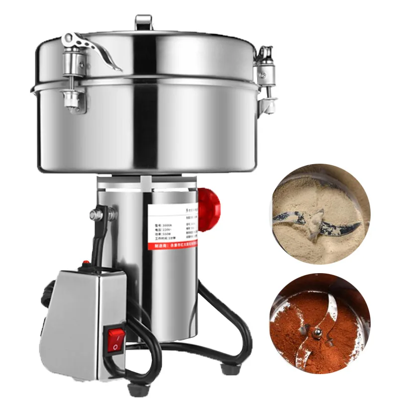 

4500g Electric Grain Grinder Mill Powder Machine Commercial Swing Type Grains Mill Grinding for Herb Spice Pulverizer