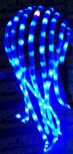 

stage performance headdress LED Light hair Lumious led hat party show future technology cosplay wigs