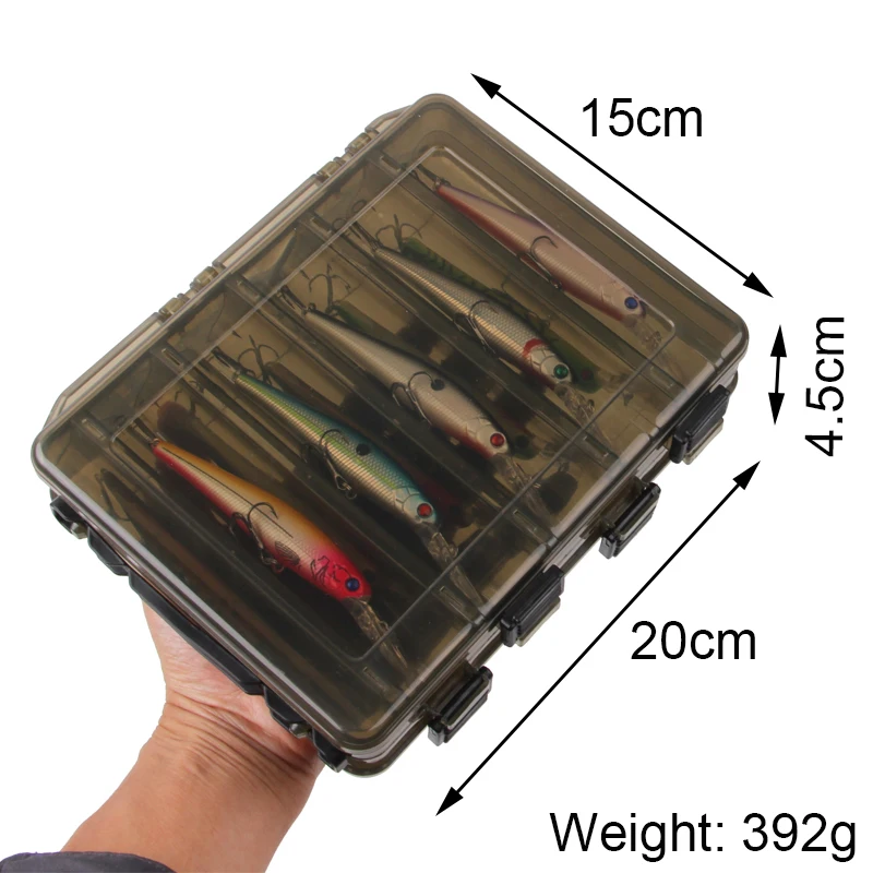 10 sztuk błystka 13.6g sztuczna twarda przynęta Bass Wobblers przynęty Crankbait Pike Treble haki z pudełko ze sprzętem wędkarskim