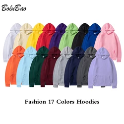 BOLUBAO Autumn Fashion Brand Men’s Hoodies Solid 17 Colors Essential Hooded Sweatshirts Explosive Casual Trendy Hoodies Male