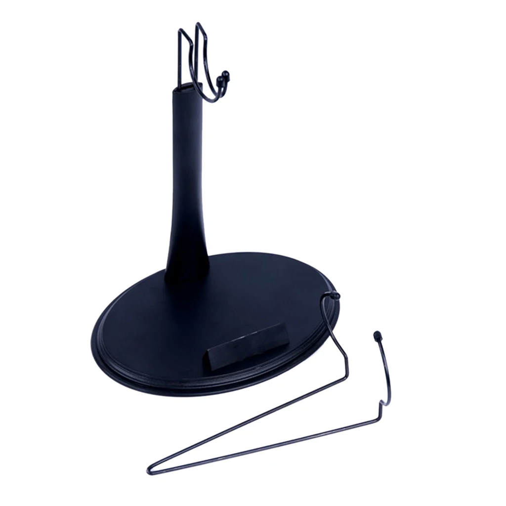 1/6 Scale Action Figure Stand U-Type+Ring-Type Black Color Metal Made Alloy Doll Display Holder Assembly Action Figure Display