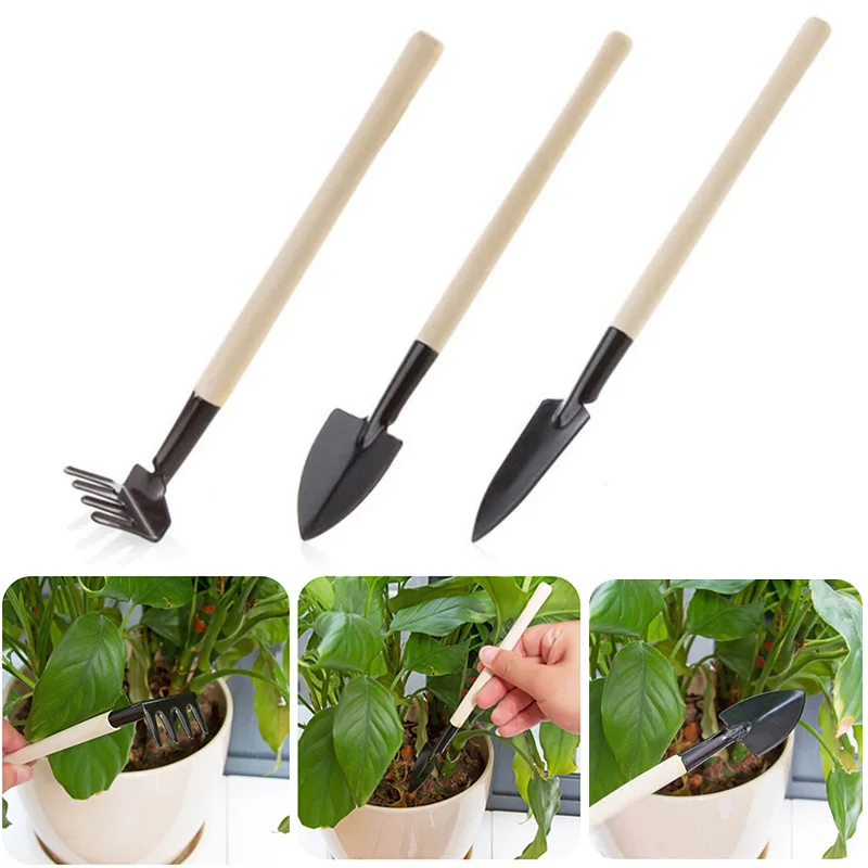 Mini Home Gardening Tool Set Small Shovel Rake Spade Shovel Rake Spade Soil Raising Flowers Potted Home Plants Digging Tool