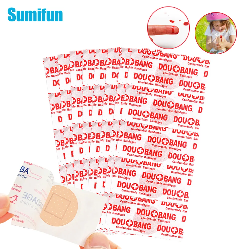 50Pcs Round First Aid Waterproof Healing Wounds Adhesive Bandage Band Aid Wound Plaster Sterile Hemostasis Stickers