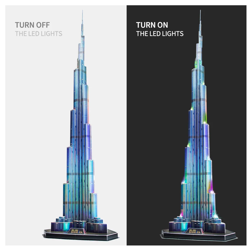 CubicFun 3D Puzzles LED Dubai Burj Khalifa 57.5\