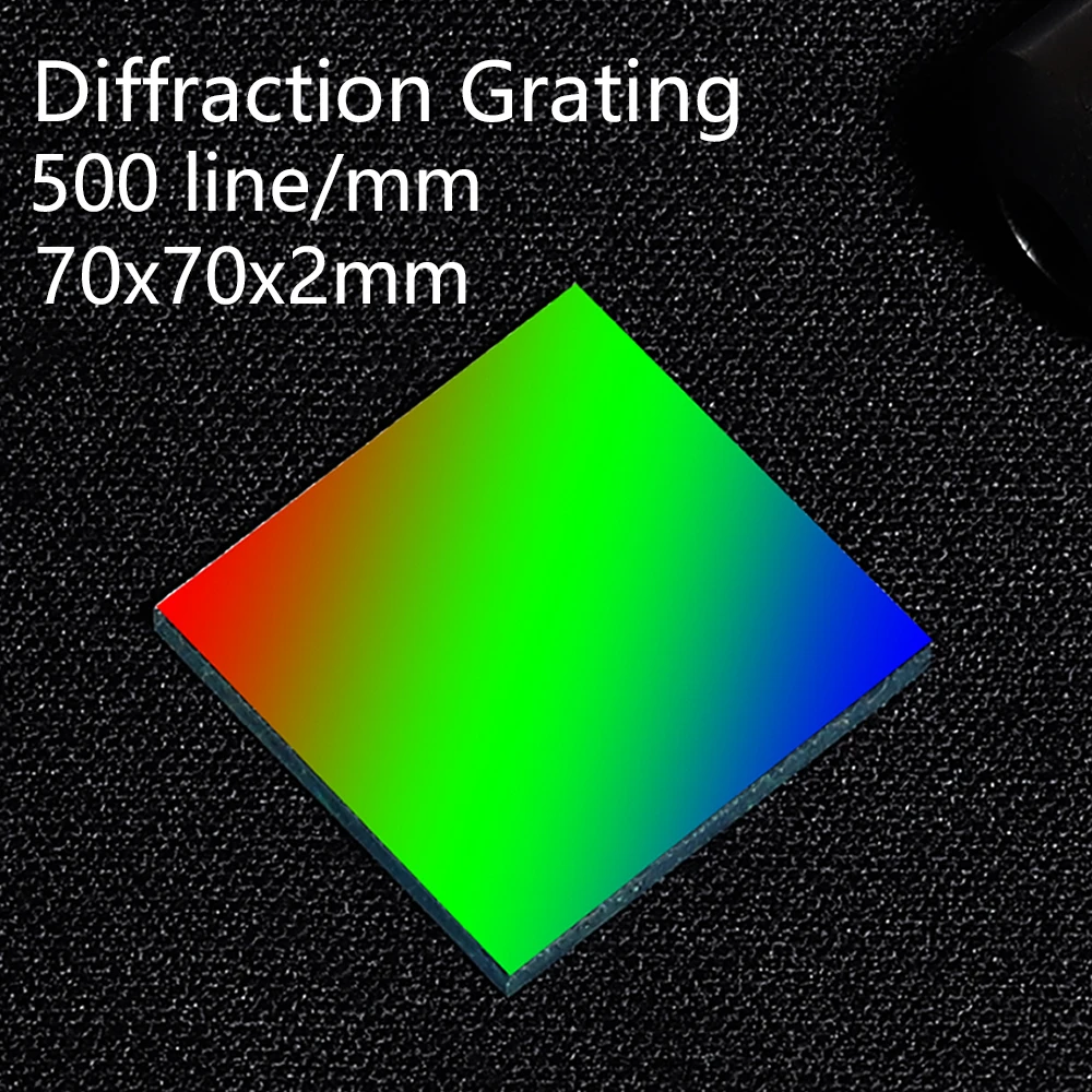 Holographic diffraction grating 500 lines 70x70mm Ultra precision Glass engraving optical instrument  Spectroscopic analysis