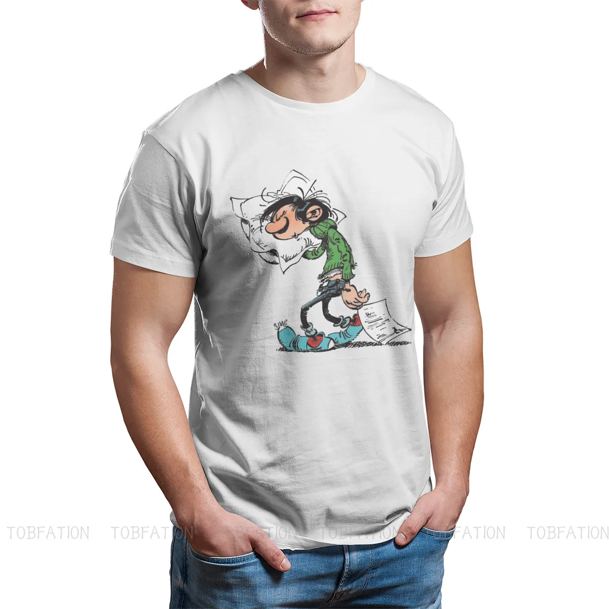 Sleepy Special TShirt Gaston Lagaffe Comics Top Quality New Design Gift Idea  T Shirt Stuff Hot Sale