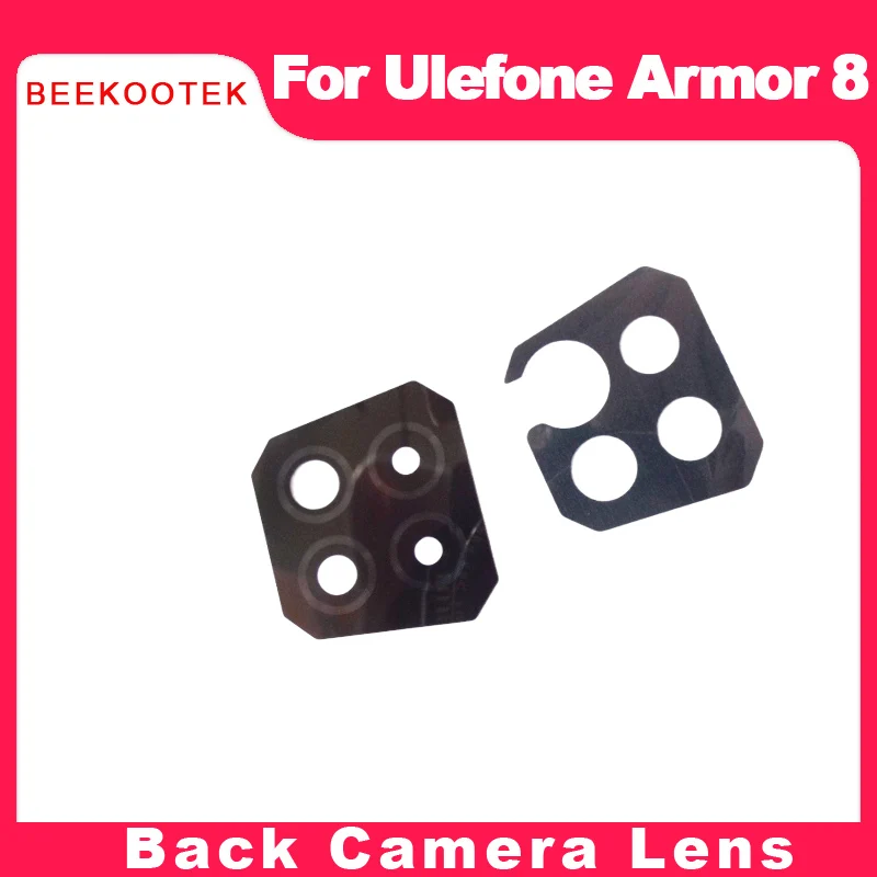 

BEEKOOTEK New Original For Ulefone Armor 8 Phone Rear Back Camera Lens Glass Spare Part Camera Protective For Ulefone Armor 8