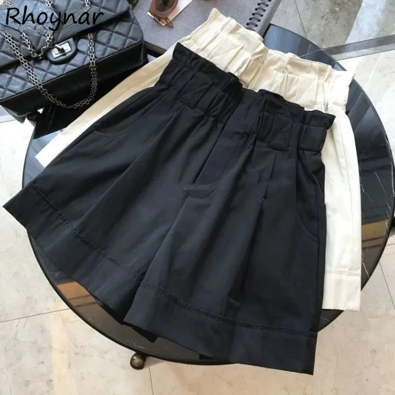 Pure Shorts Women Simple All-match Summer Tender Preppy Leisure Vintage Clothing Female Holiday Newest Daily Popular Ulzzang New