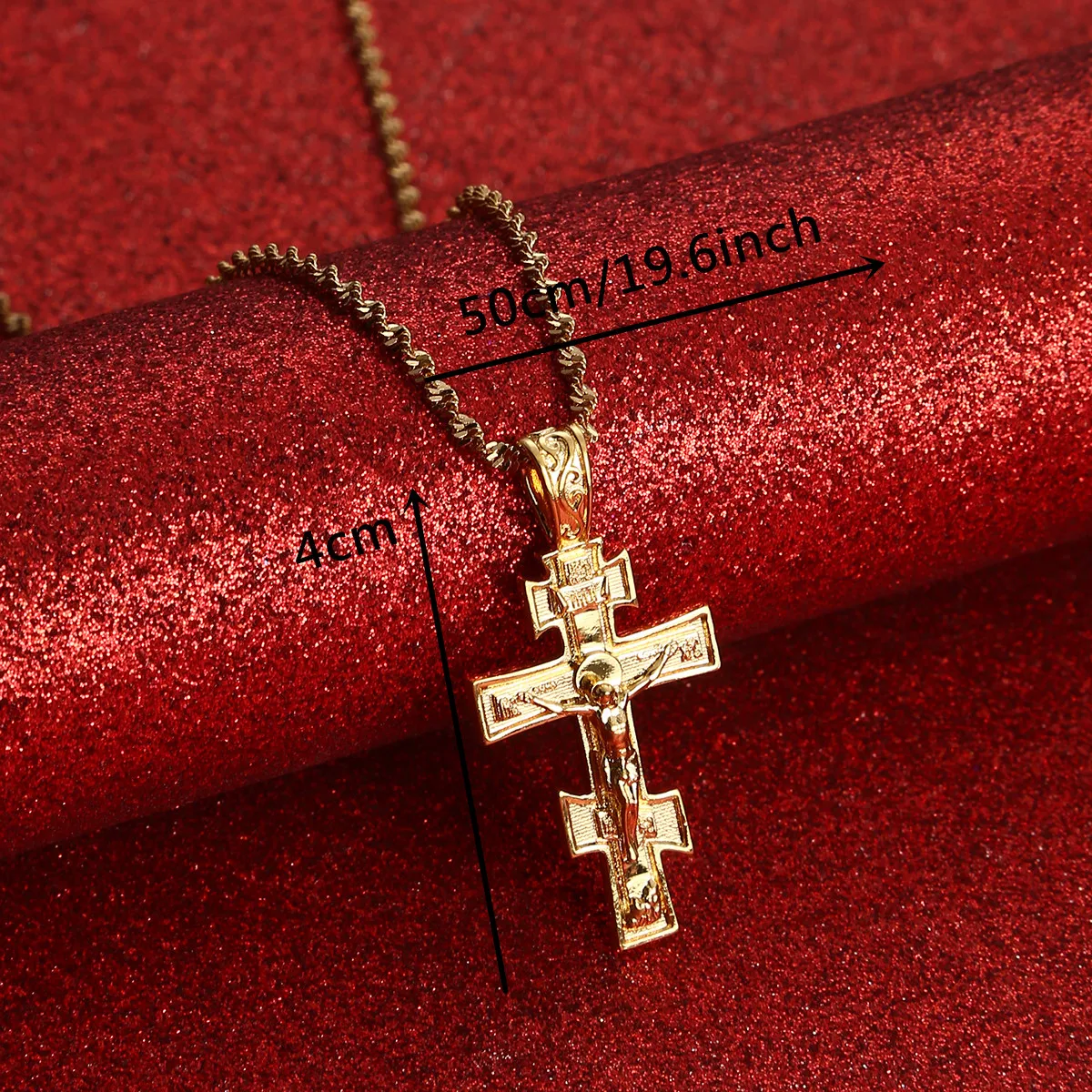 Russian Orthodox Christianity Church Eternal Cross Charms Pendant Necklace Jewelry Russia Greece Ukraine Gifts