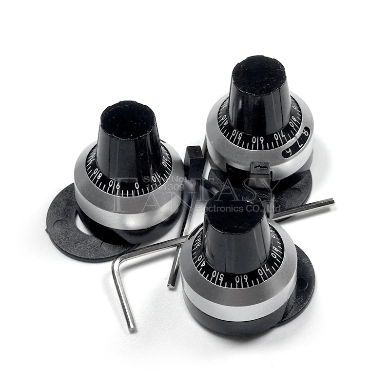 1PCS 3590S 6.35 mm precision scale knob potentiometer knob equipped with multi-turn potentiometer