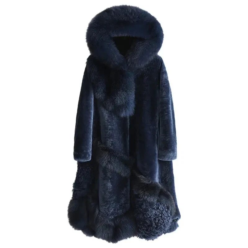 2021 nuovi cappotti di pelliccia di visone invernale cappotto di parka tosato di lana da donna cappotto di pelliccia di visone sintetico taglie forti cappotto di pelliccia con cappuccio caldo femminile