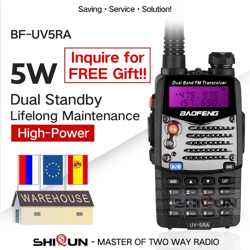 Walkie Talkie Baofeng UV-5RA Portable CB Radio UV5RA Dual 136-174 MHz & 400-520 MHz UV 5RA for Ham Hotel Commercial Security Use