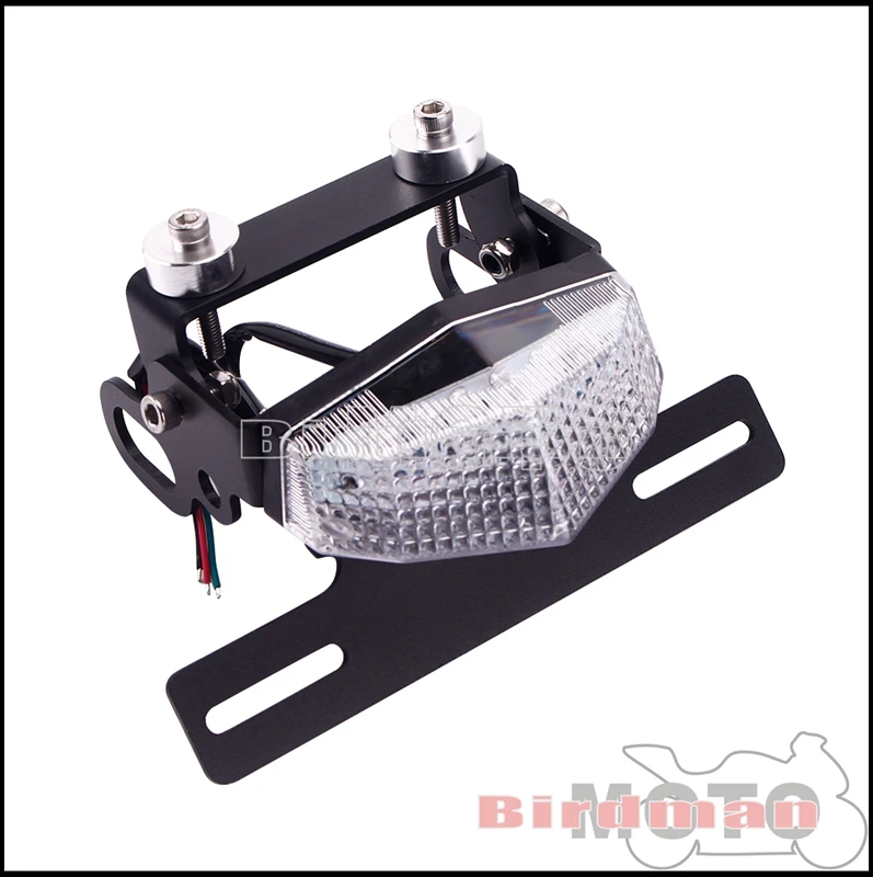 Motorcycle License Plate Bracket w/ LED Red Tail Brake Light Rear Registration Holder Kit For Honda NC700 NC750 NC 700 750 S/X