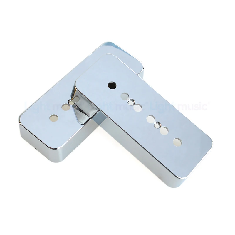 Free Shipping 1 Set of 2pcs Silver P90 Soapbar Pickup Cover 50/52mm For LP Style Electric Guitar Parts