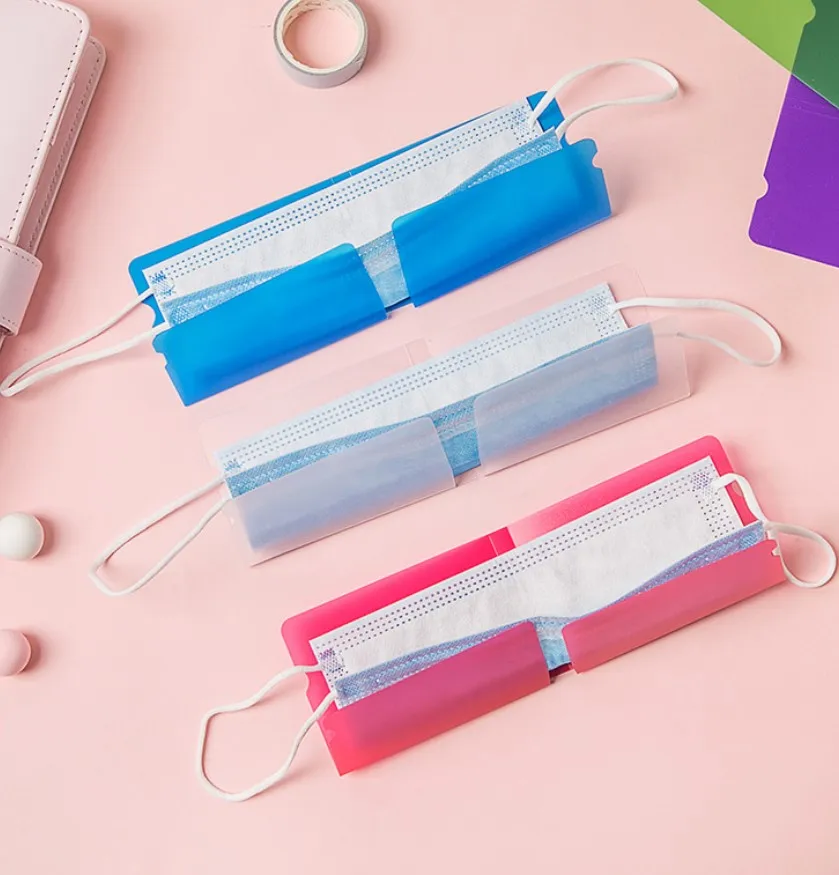 10Pcs Storage Plastic Clip Ear Strap Folder Container Holder Organizer Portable Ear Tie Keeper Storage Case