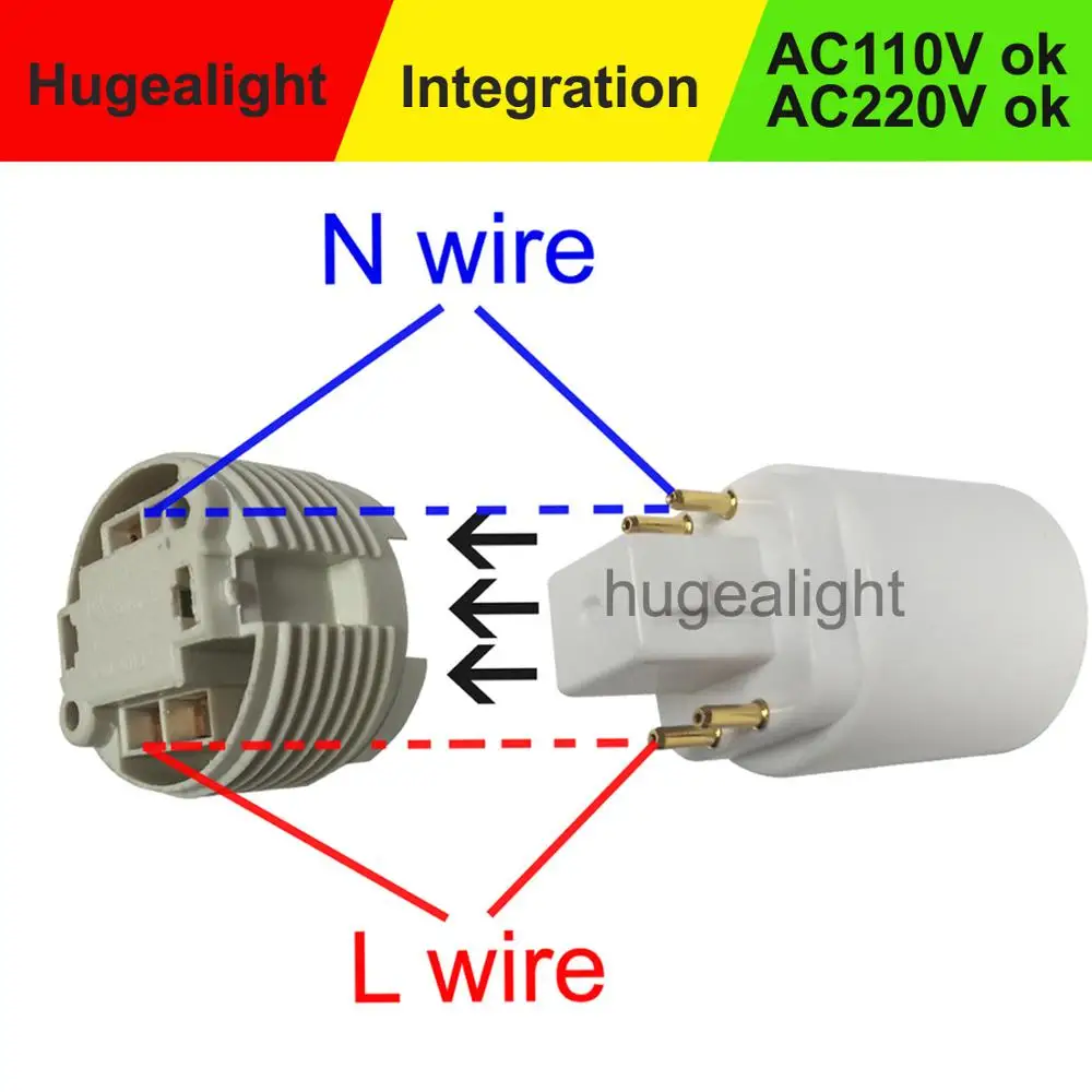 Imagem -06 - Suporte do Conversor Base do Soquete para Lâmpada Led Adaptador da Lâmpada G24 para E27 G24q para E27 Nova Chegada 10 Pcs por Lote