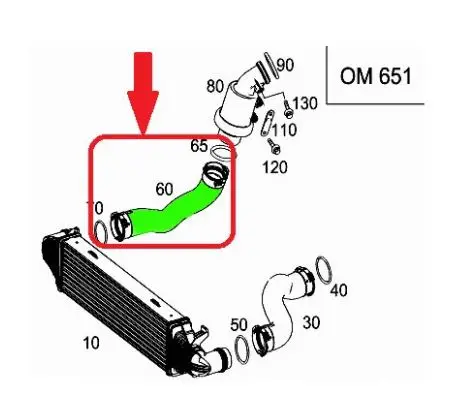 2045286582 Turbo Hose Mercedes C 350 Cdi Mercedes E 300 Bluetec C300 Cdi Charging Intercooler Hose Pipe 2045282982