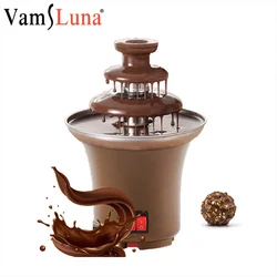 Three Layers Mini Chocolate Fountain Fondue Creative Chocolat Melt With Heating Machine DIY Melt Waterfall Pot Melting fuente de