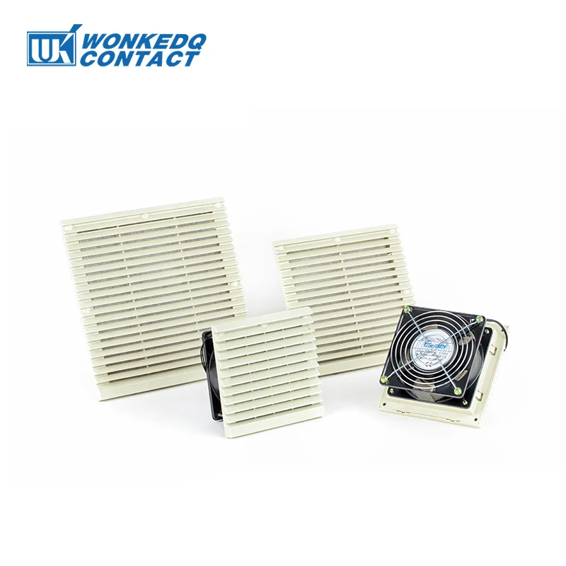 3322-300 120mm Cabinet Ventilation Filter Set Shutters Cooling Fan Grille Louvers Blower Exhaust Filter Panel 230V Without Fan