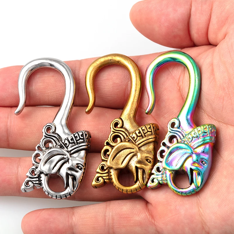 Elephant earrings For Women Vintage Hanging Dangle Earrings Drop Earing Declaration Modern Fashion Jewelry Stretching Earlobe