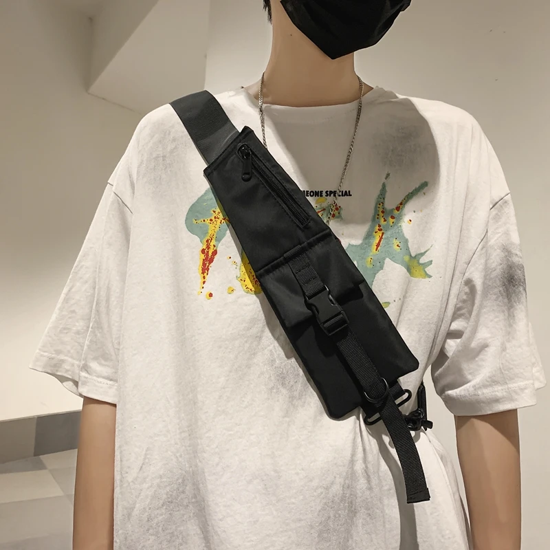 

Unisex Chest Bag Crossbody Phone Pouch Backpack Men Waterproof Oxford Cloth Shoulder Bag 2021 Casual Women Messenger Small Bag