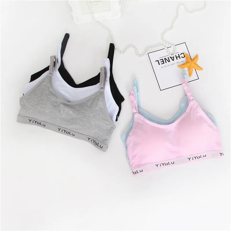 Young Girls Cotton Underwear Teenage Training Sports Bra Top For Teens 8-15 Years Adolescente Lingerie Teen Bras