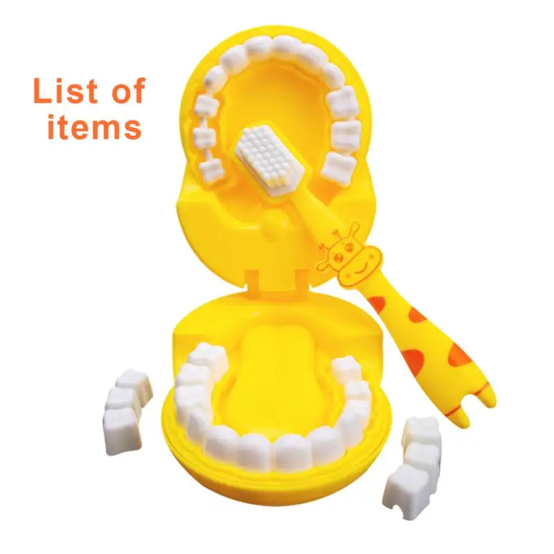 Giraffe Teeth Brush Demo Teeth Teaching Model Dental Model Teeth Model Kids Children Earlier Education Brushing Tooth Toy  Gifts