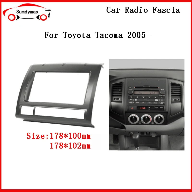 

2Din Car Radio Installation DVD GPS ABS PC Plastic Fascia Plane Frame For TOYOTA Tacoma 2005-2013 Dash Kit