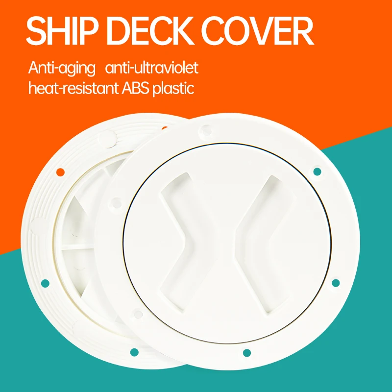 

ABS Round Deck Inspection Access Hatch Cover Plastic White Black Boat Screw Out Deck Inspection Plate For Yacht Marine 4inch