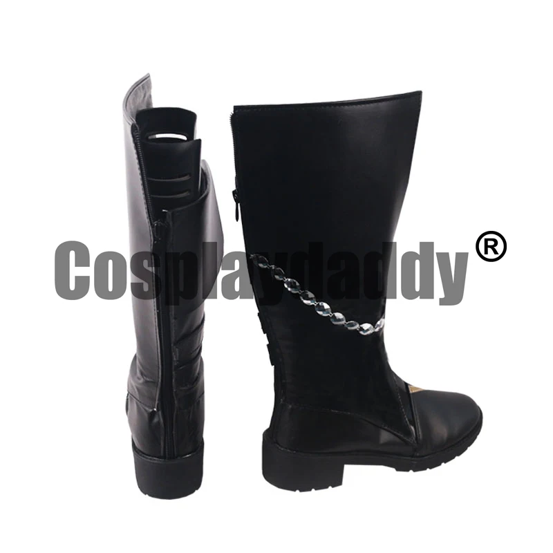 Genshin Impact Snezhnaya Fatui Eleven Harbingers Childe Tartaglia Cosplay Black Shoes Boots S008