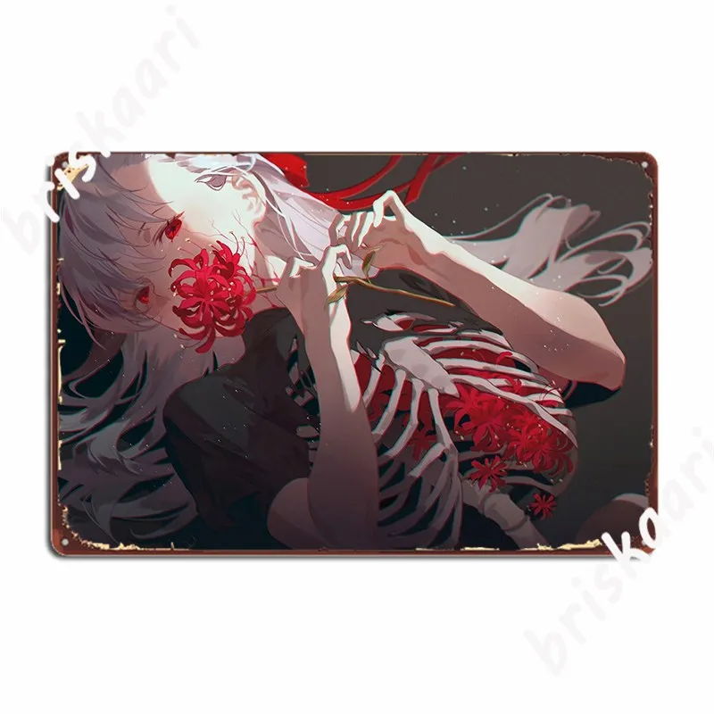 Dark Sakura Fate Stay Night Metal Plaque Poster Wall Cave Printing Garage Decoration Pub Garage Tin Sign Poster