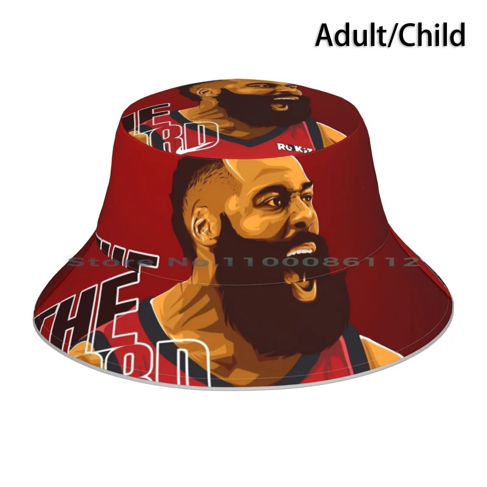 James Harden Bucket Hat Sun Cap James Harden The Beard Players Superstar Mvp Foldable Outdoor Fisherman Hat