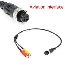 Car Video Cable 4PIN For Car Rear View Camera Aviation Head to RCA Female DC Male Connect Car Monitor DVD Parking assistance