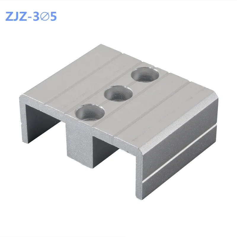 Mechanical Fixture Fittings Aluminum Strip single groove/double Groove connection fixing block through hole ZJZ-2 5/M5