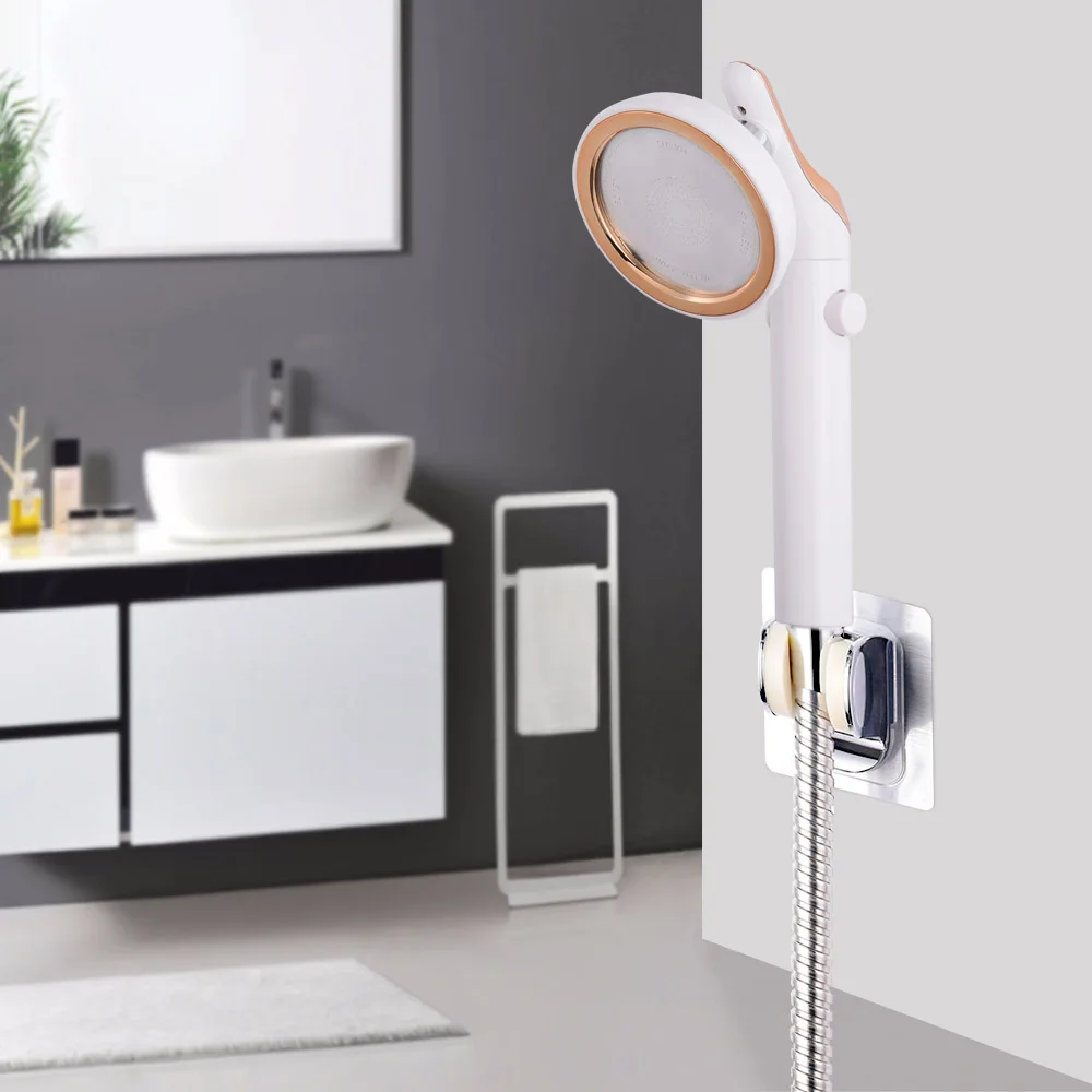 360 Rotatable Adjustable Big Panel Rainfall 4 Inch High Pressure Bathroom Accessory Hand Held Shower Head With One Stop Button