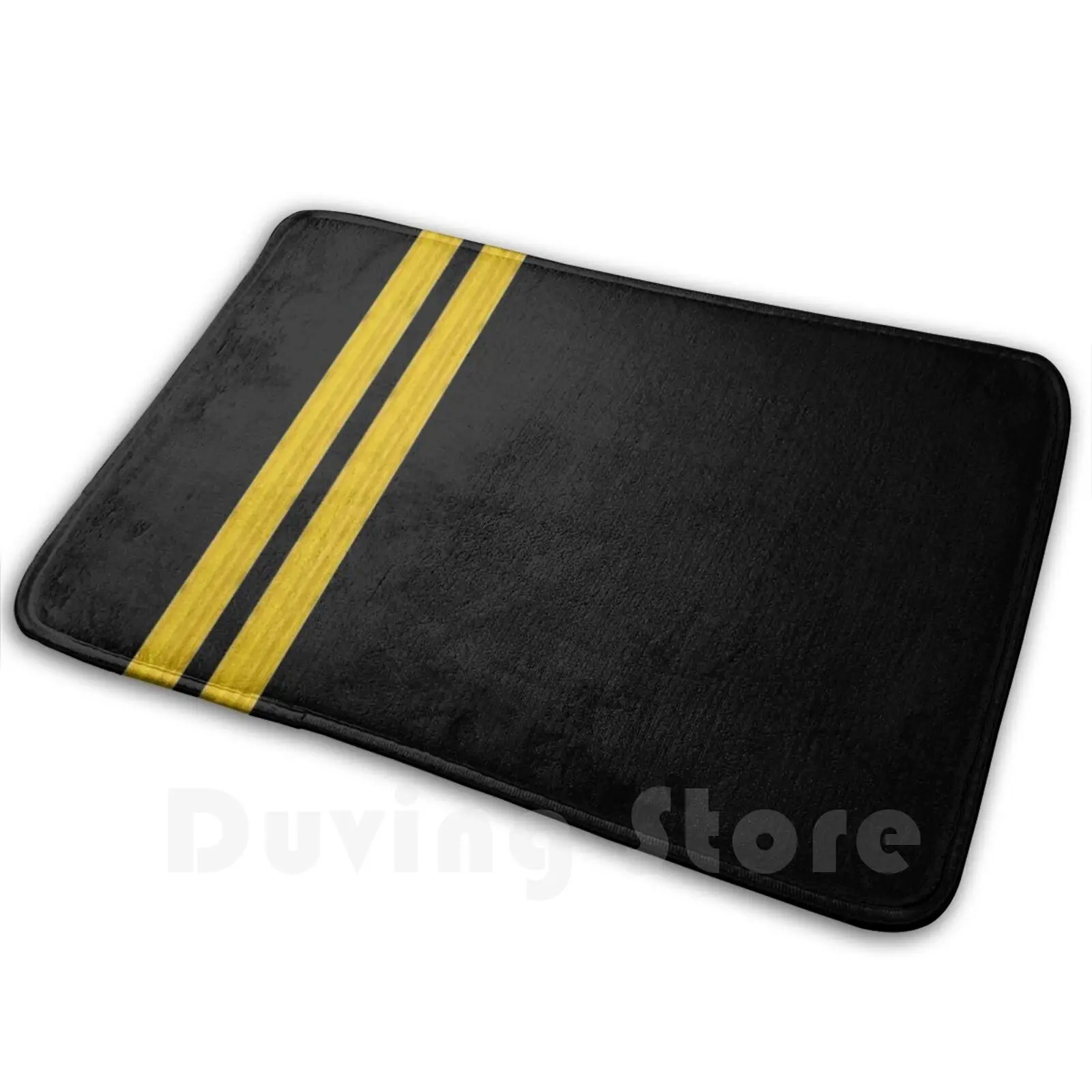 

Gold First Officer / Co-Pilot Mat Rug Carpet Anti-Slip Floor Mats Bedroom Copilot Pilot Firstofficer Captain Flying Plane