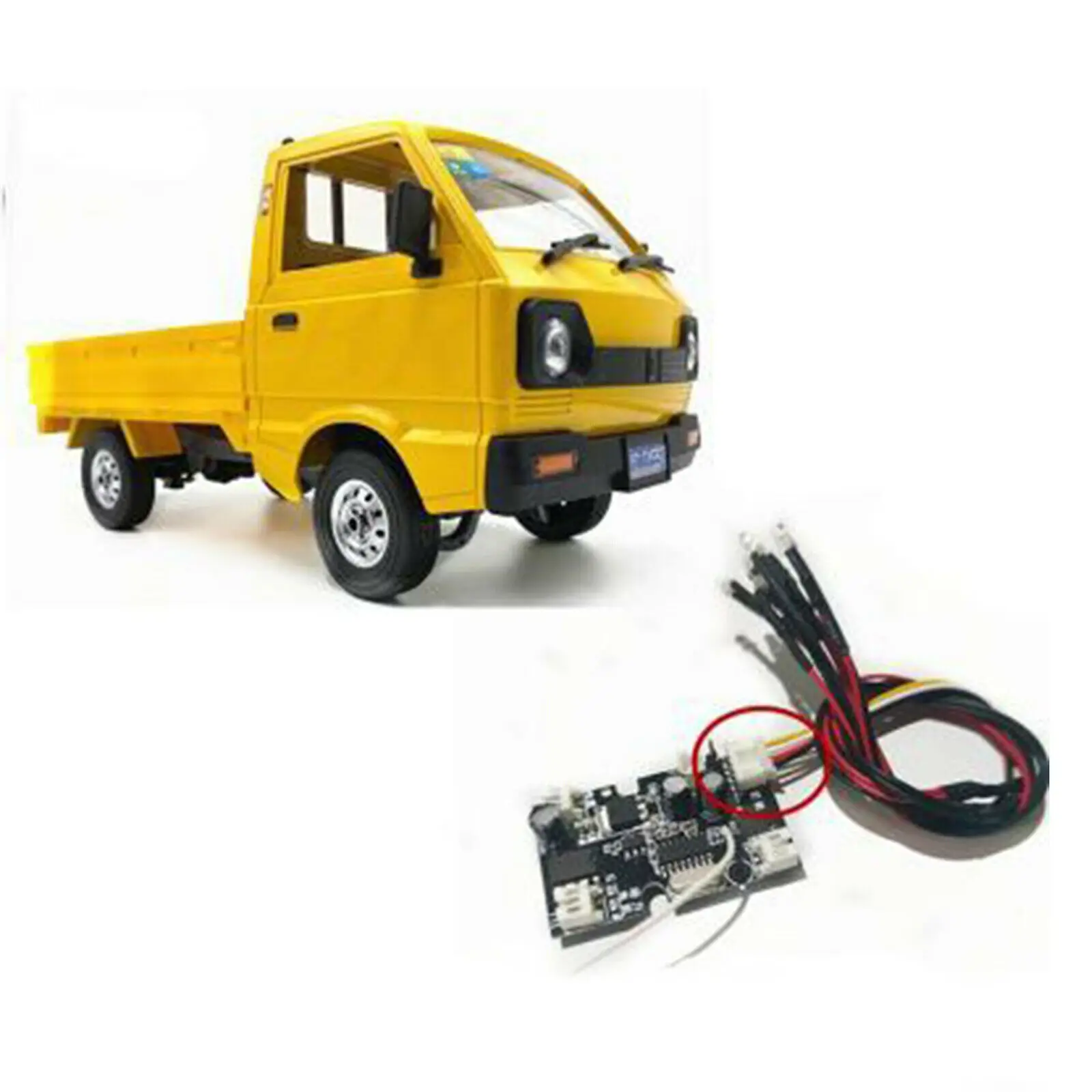 Replacement Upgrade Spare Parts RC Car Side Rear Light Group Lamp Kit for WPL D-12 1/10 Scale RC Drift Truck