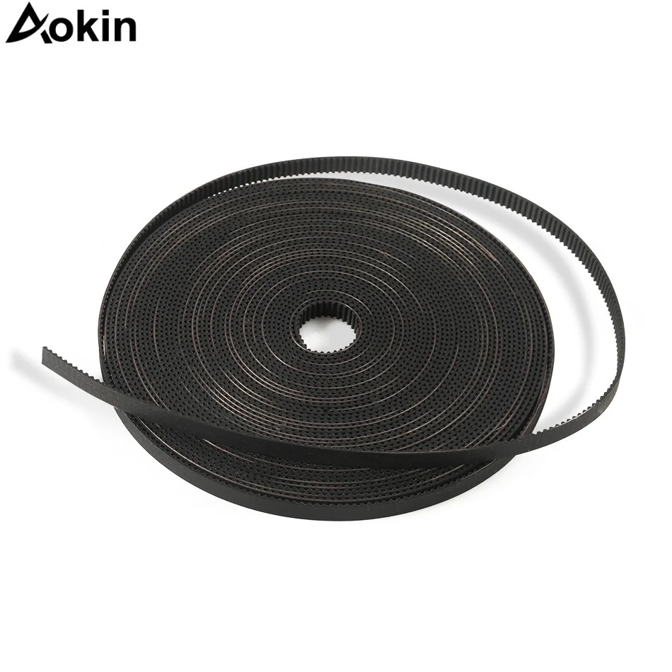 

1M/2M GT2 PU Timing Belt Rubber 2GT 6mm Black 3D Printers Parts Synchronous Belts Aramid Fiber Cut to length Fit For 3D Printer