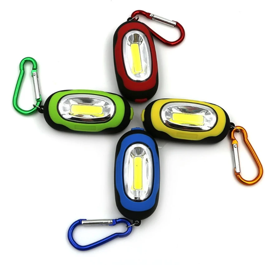 Mini llavero de luz LED, linterna COB, 3 modos, iluminación portátil para exteriores, luz de trabajo magnética fuerte