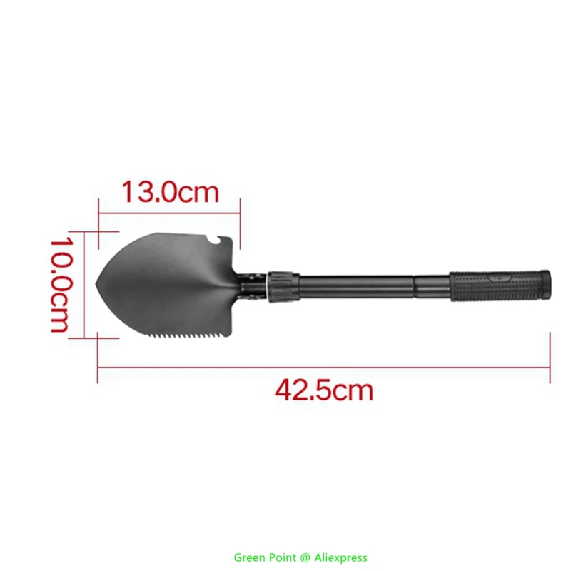 Pala pieghevole per il rilevamento dei metalli utilizzare tre pale pieghevoli portatili strumenti di esplorazione da campeggio all\'aperto accessorio