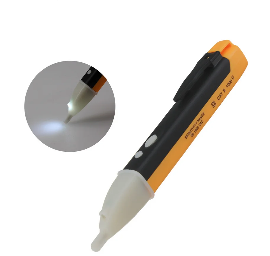 Electric indicator 90-1000V Non-Contact Socket Wall AC Power Outlet Voltage Detector Sensor Tester Pen LED light AC 110V-220V