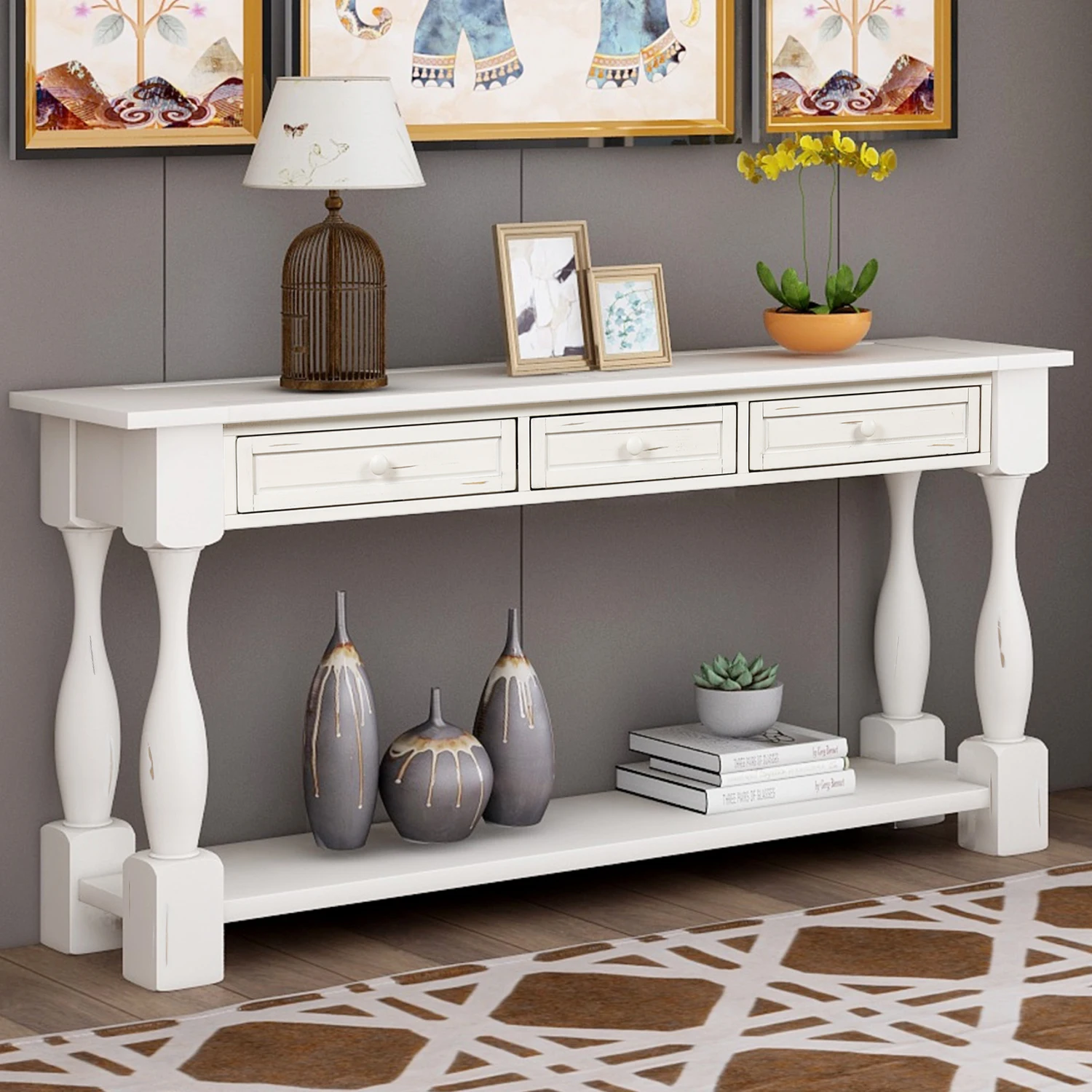 Two Colors Console Table 64