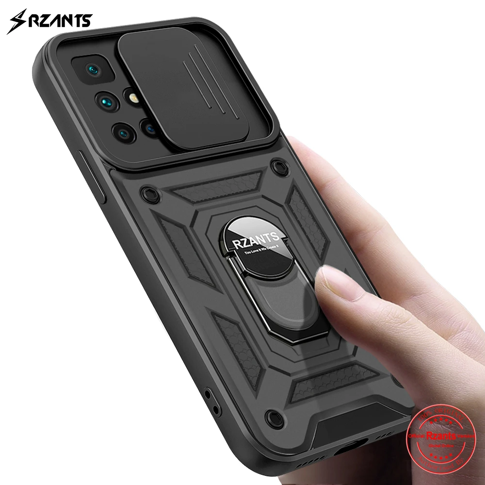 

Rzants For Xiaomi POCO M4 Pro 5G Case Camera Lens Protection Ring Stand Holder Military Design Cover For Boys Man