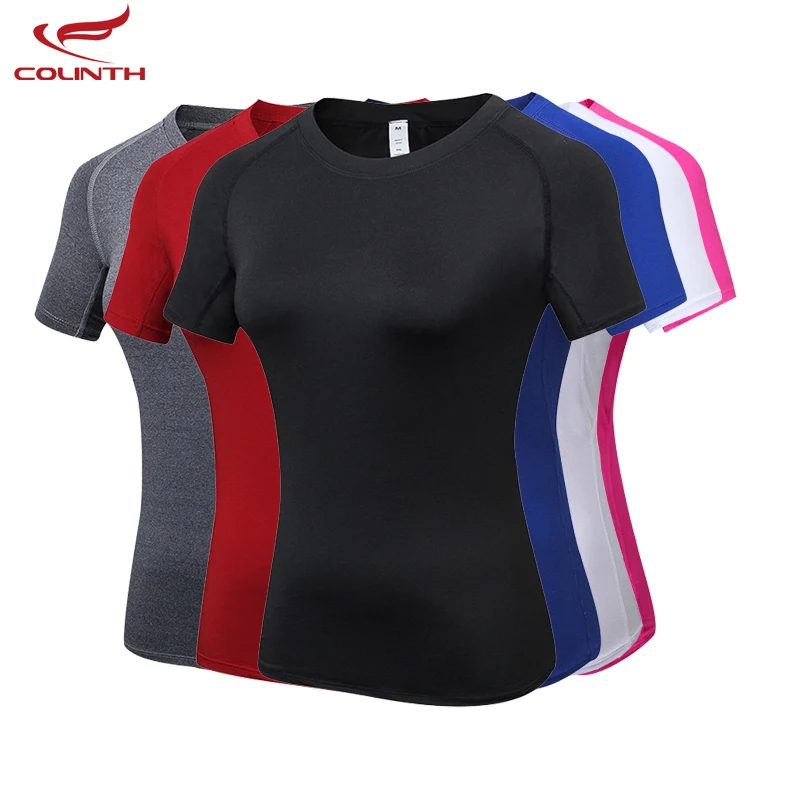 Solid Yoga Tops Women Sports Shirt Quick Drying Gym Jerseys Fitness Blouse Running Tshirts Female Compression Tights Sportswear