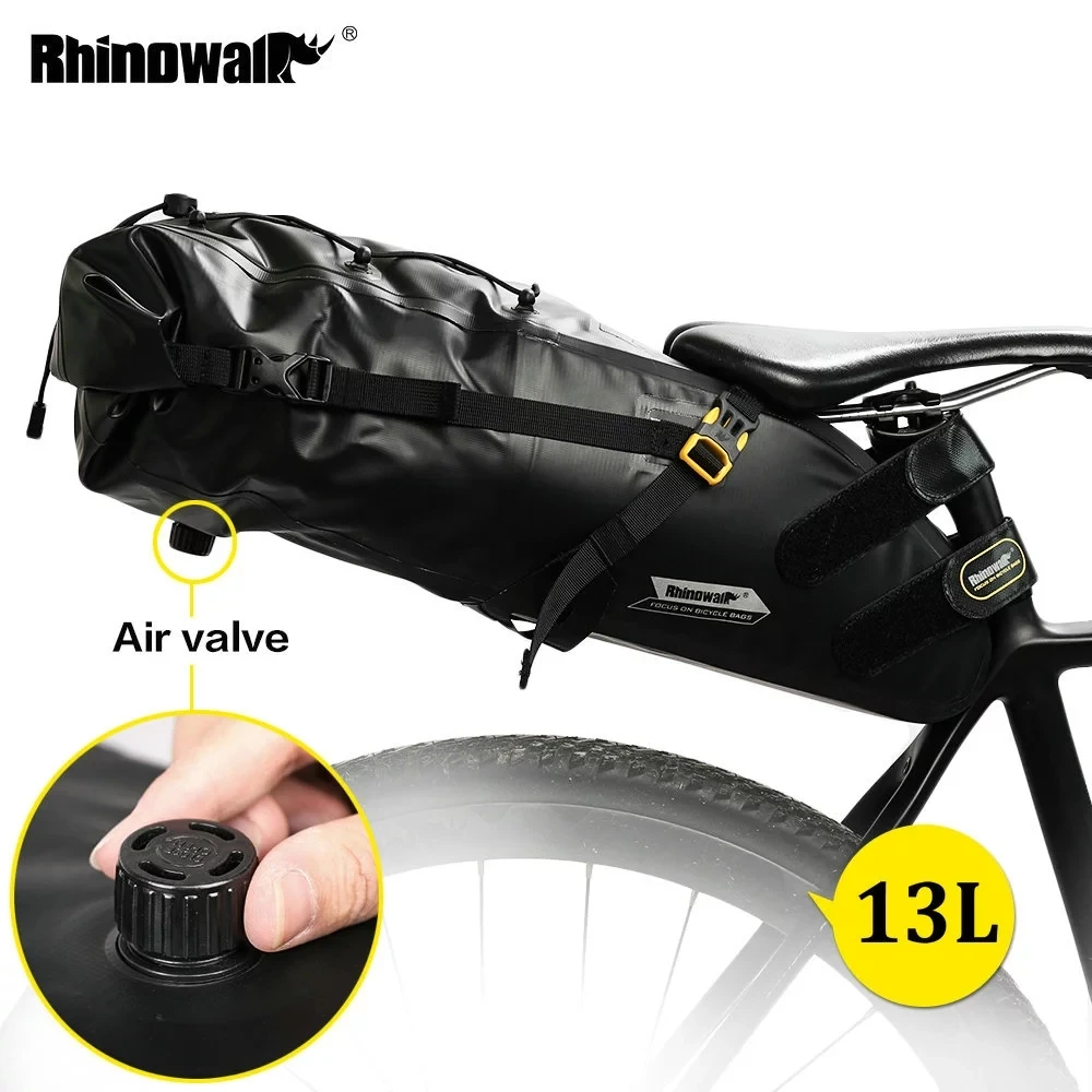 Rhinowalk Bicycle Bag Bicycle Tail Bag Waterproof Bike Saddle Bag MTB Rear Seatpost Water Bottle Holder bag Repair Tool Bag