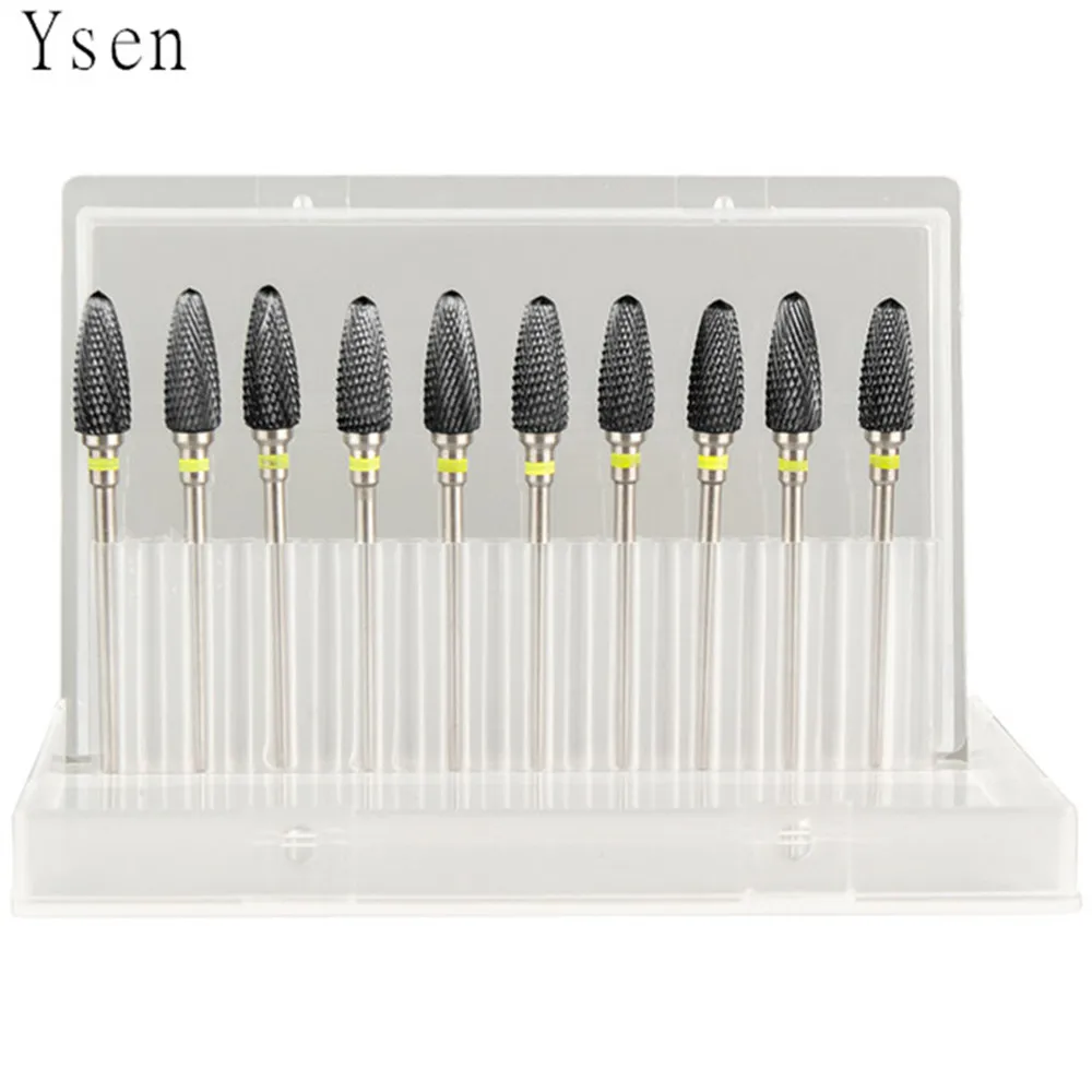 10-teiliges Nagelbohrer-Set, Fräser, elektrische Bohrmaschine, Nagelmaschine, Fräser, Zubehör zum Entfernen von Gel-Lack – Detail 2