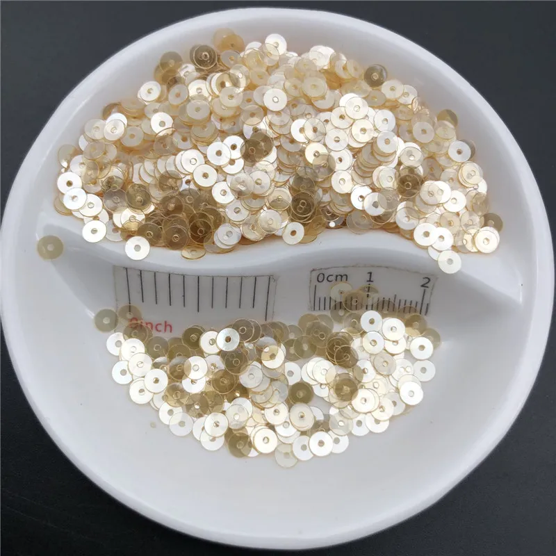 4mm Flat Round Transparent PVC Loose Sequins Paillette Sewing Craft For Wedding Decoration Garment Dress Shoe Cap DIY Wholesale